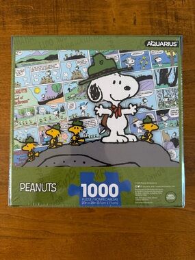 NEW SEALED Peanuts SNOOPY Beagle Scouts Strips 1000 Piece Jigsaw Puzzle